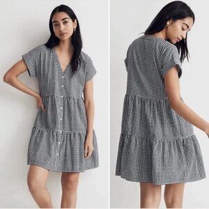 Madewell Gingham Mini Dress - size Medium